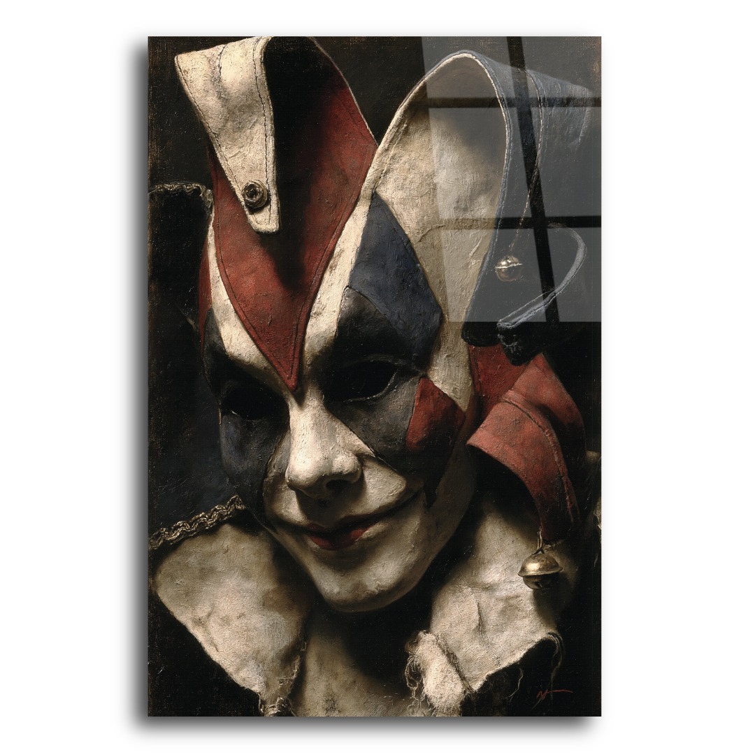 Harlequin Jester Mask Cam Tablo GU113 3