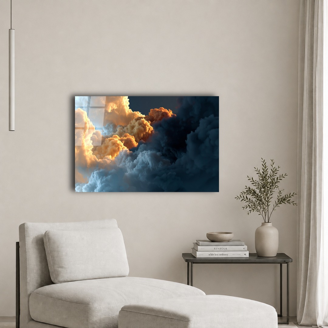 Gün Batımı Bulutları Cam Tablo AR119
