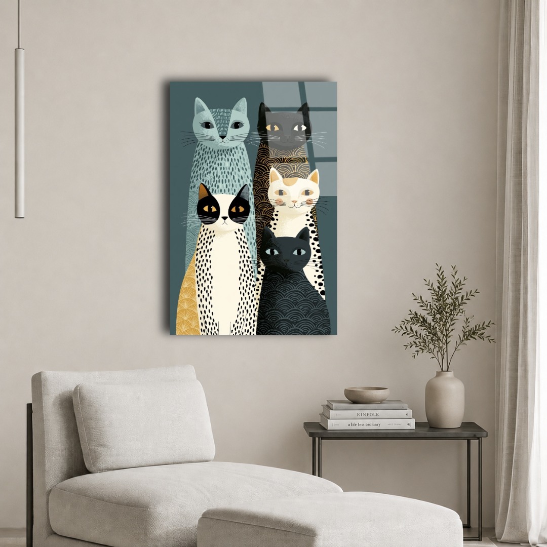 Bakarken Kedi Cam Tablo KD112
