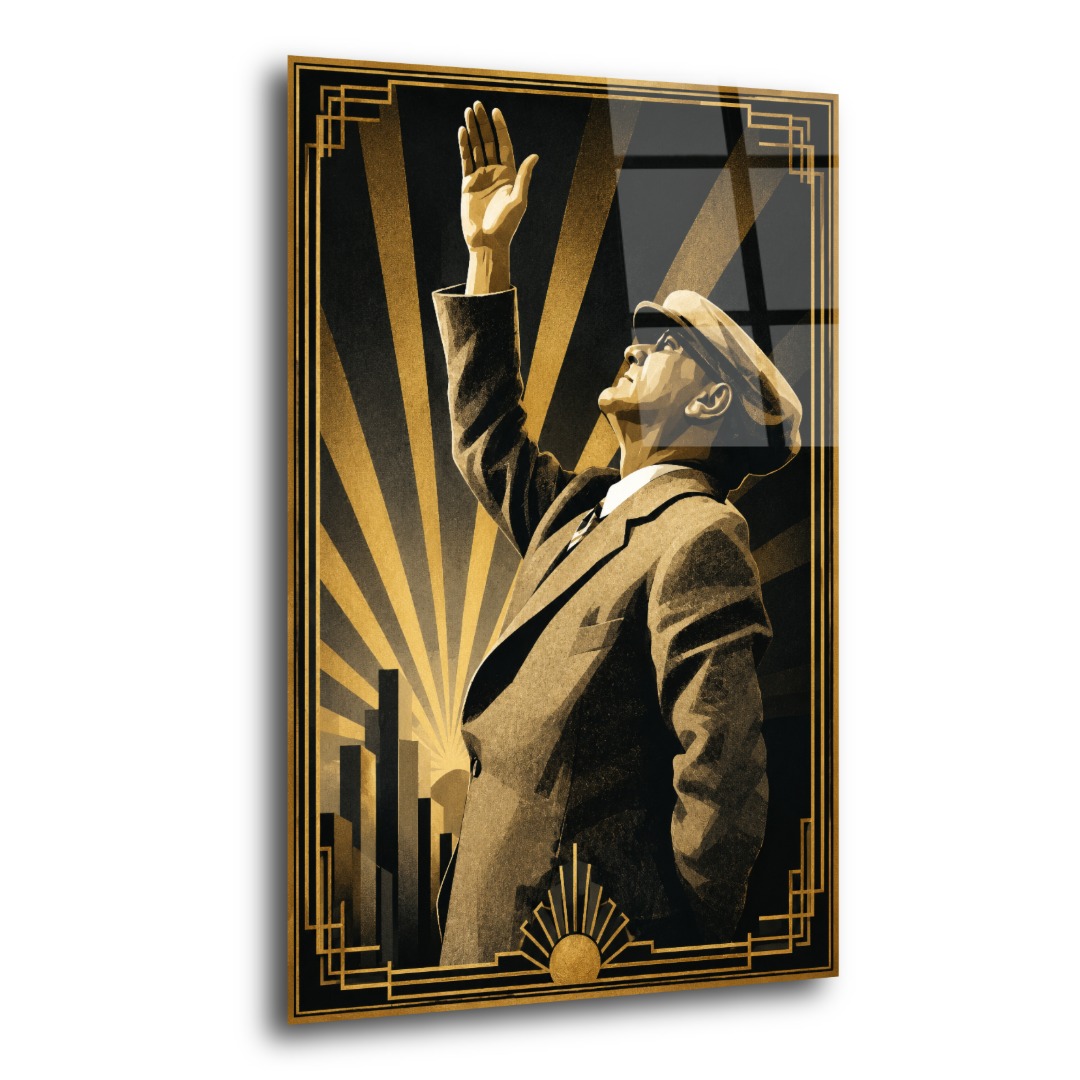 Art Deco Atatürk Cam Tablo MK111 2