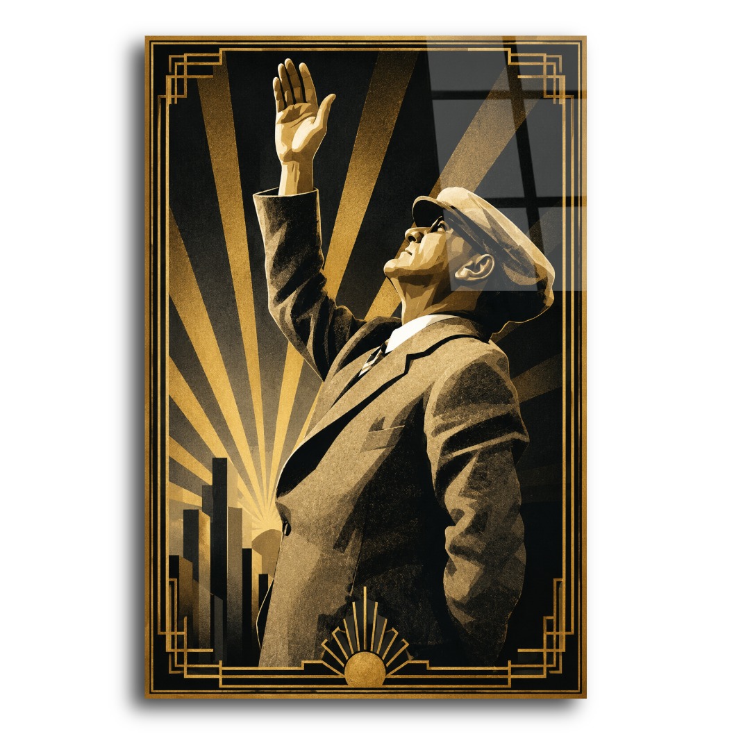 Art Deco Atatürk Cam Tablo MK111 3