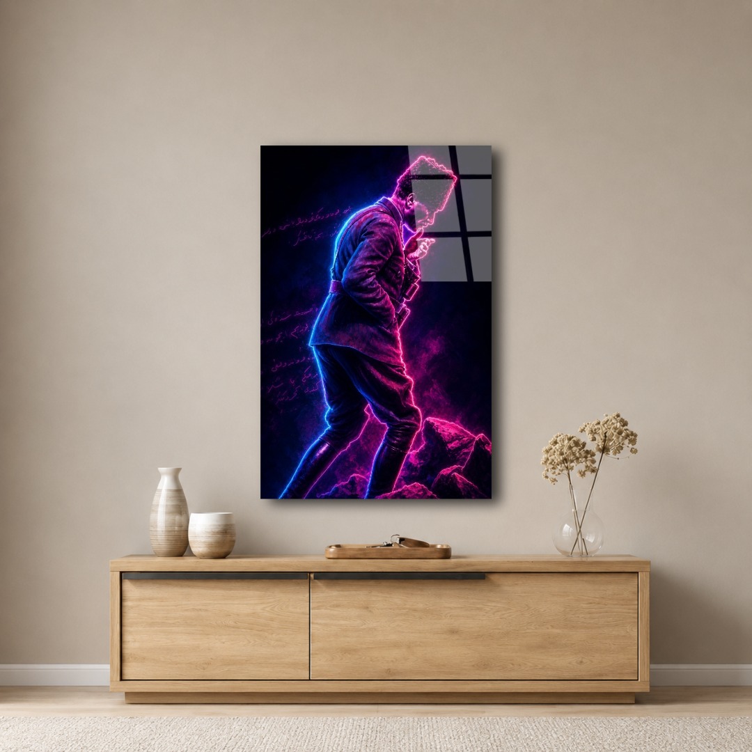 Neon Kocatepe Atatürk Cam Tablo MK107