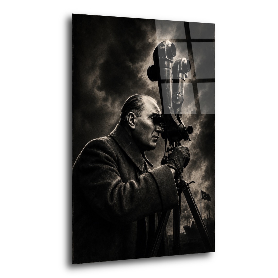 Dürbünlü Atatürk Cam Tablo MK112 2