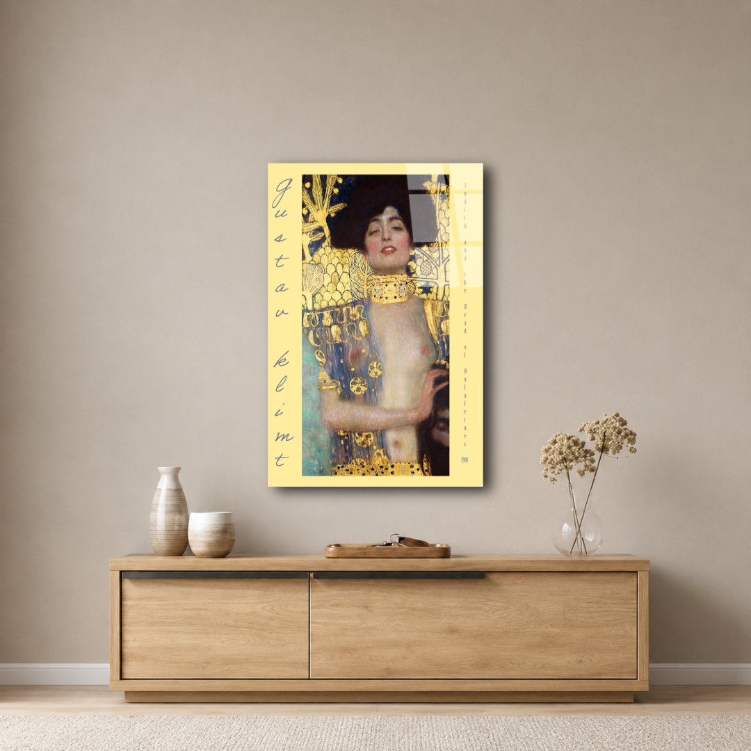 Gustav Klimt Ressamlar Cam Tablo ST109