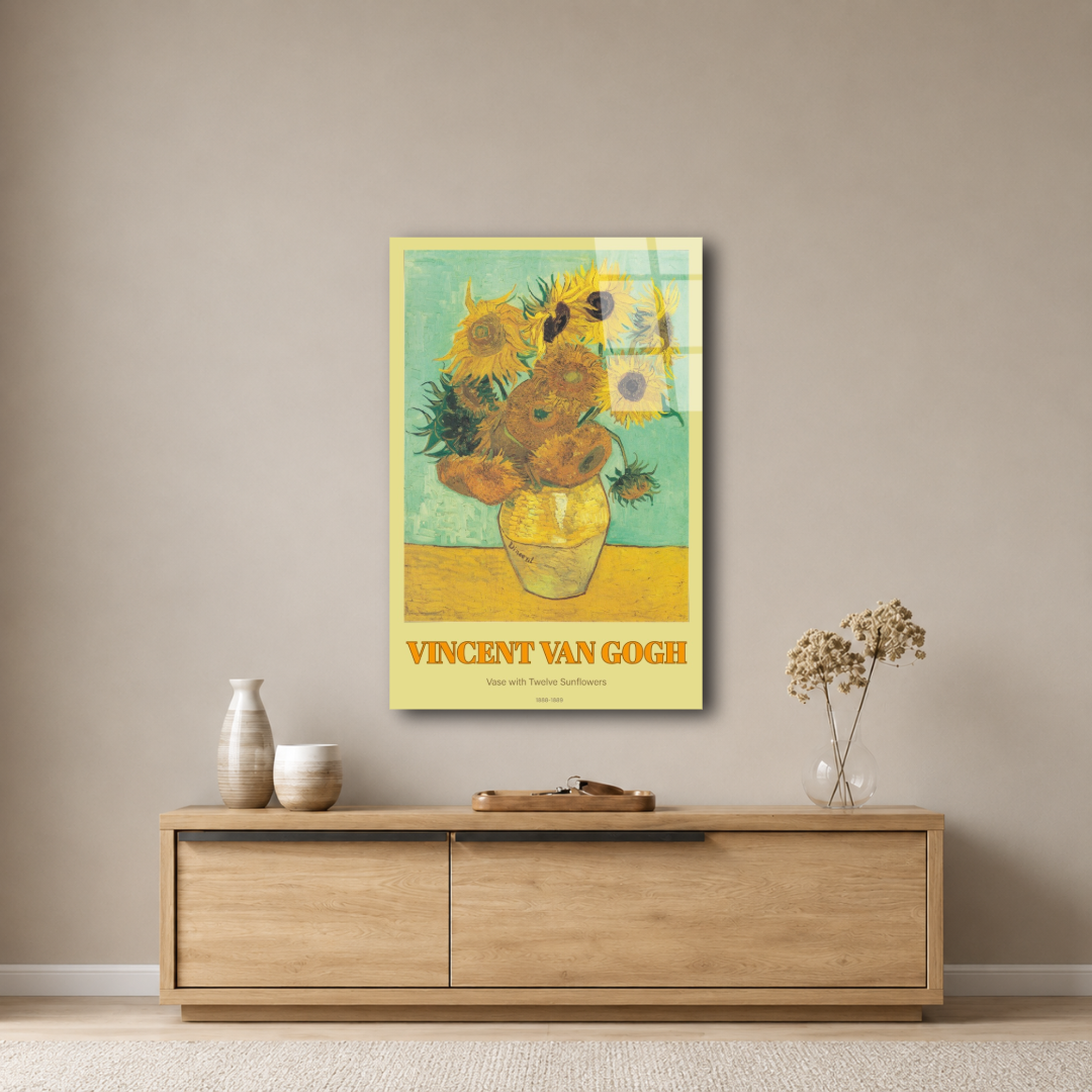 Van Gogh Ayçiçek Cam Tablo ST110