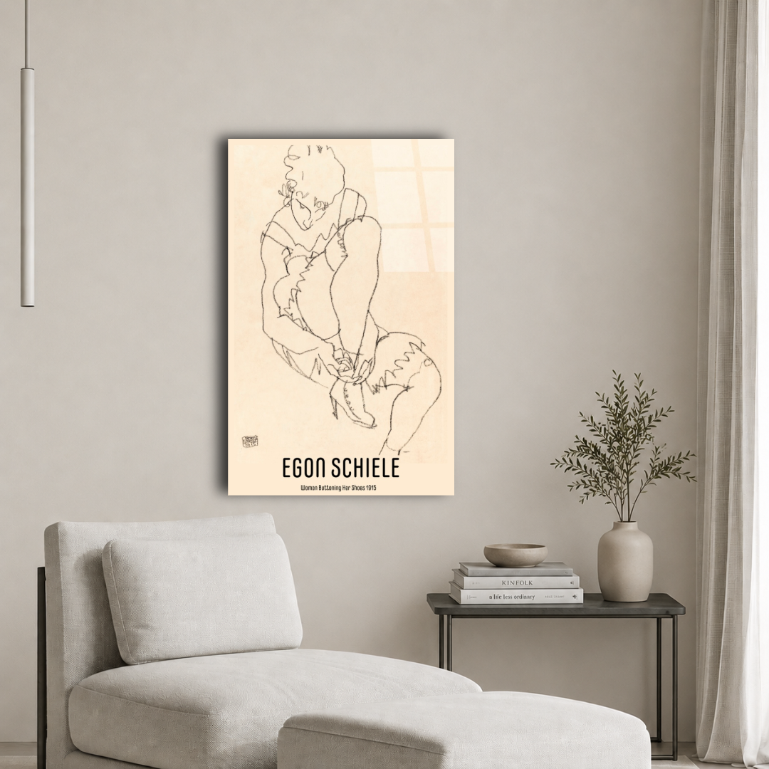 Egon Schiele Figür Cam Tablo ST106