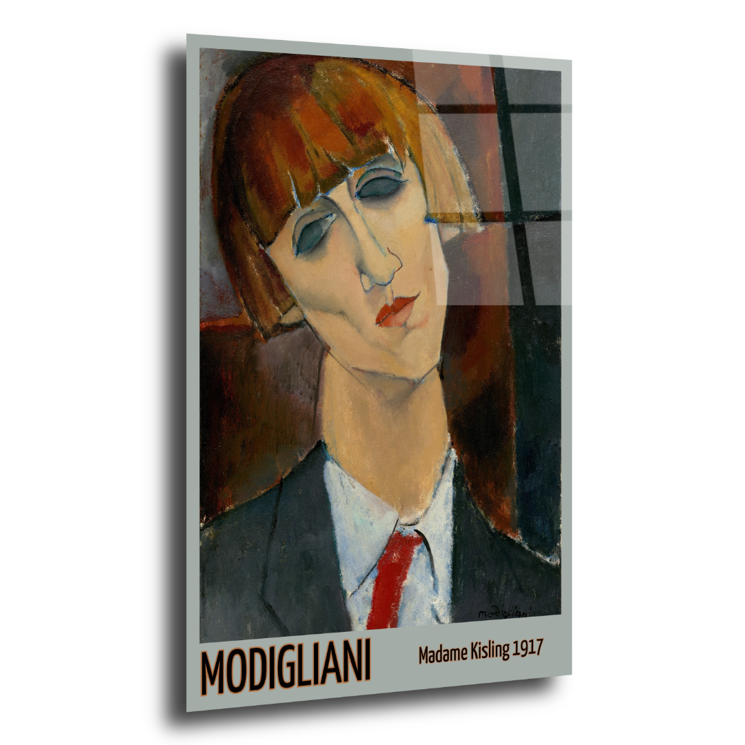 Modigliani Ressamlar Cam Tablo ST104 2