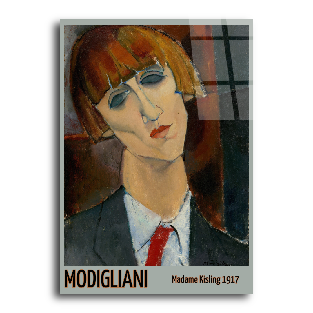 Modigliani Ressamlar Cam Tablo ST104 3