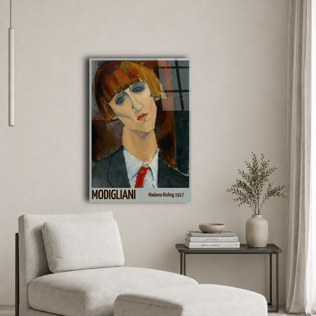 Modigliani Ressamlar Cam Tablo ST104