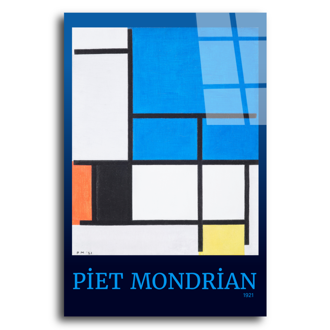 Mondrian Ressamlar Cam Tablo ST112 3