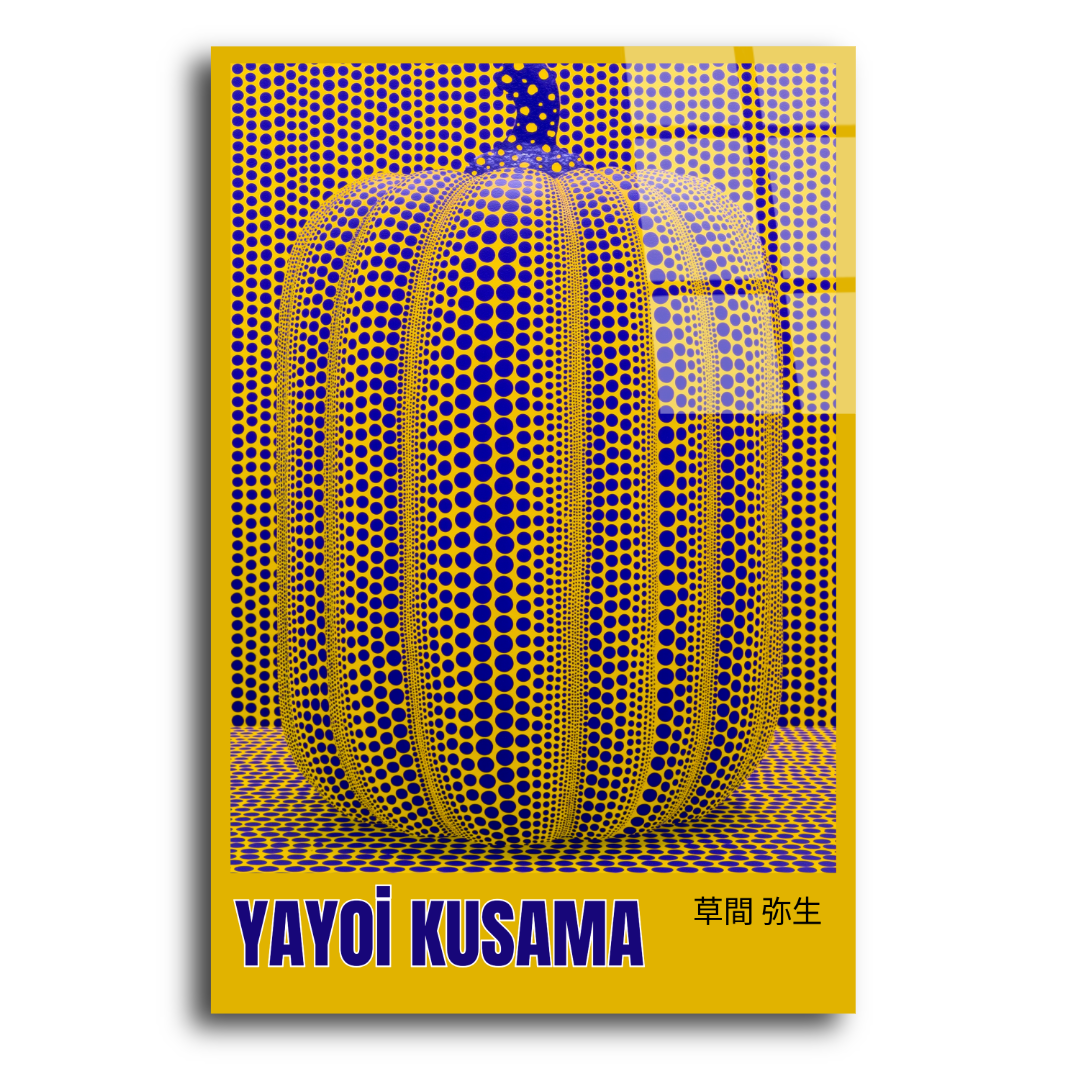 Yayoi Kusama İlhamı Cam Tablo 3