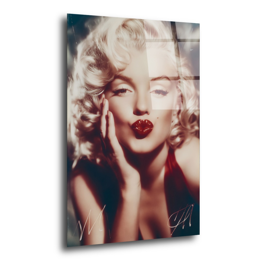 İkonik Marilyn Retro Cam Tablo TL136 2
