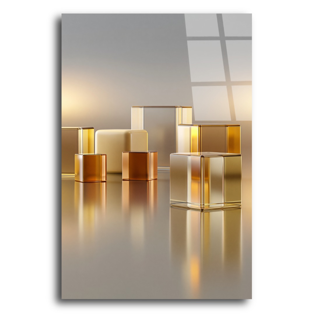 Kristal Küpler Minimalist Cam Tablo TL141 3