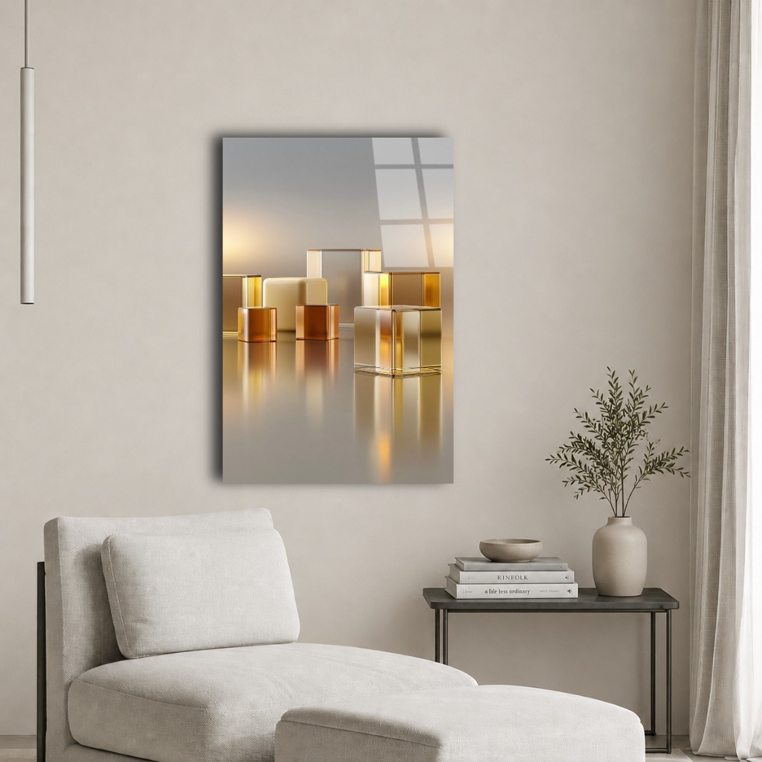 Kristal Küpler Minimalist Cam Tablo TL141