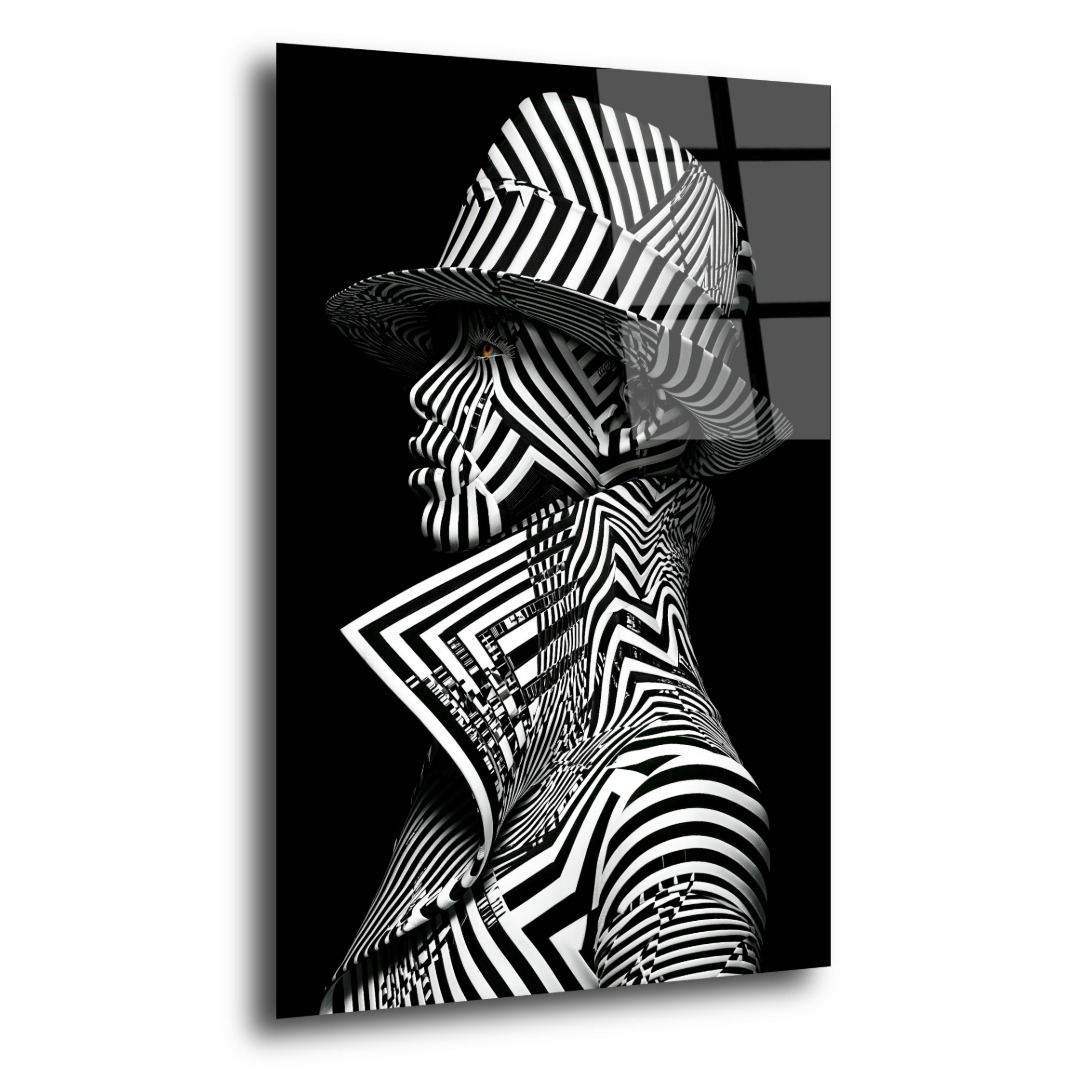 Op Art Figür Cam Tablo TL132 2