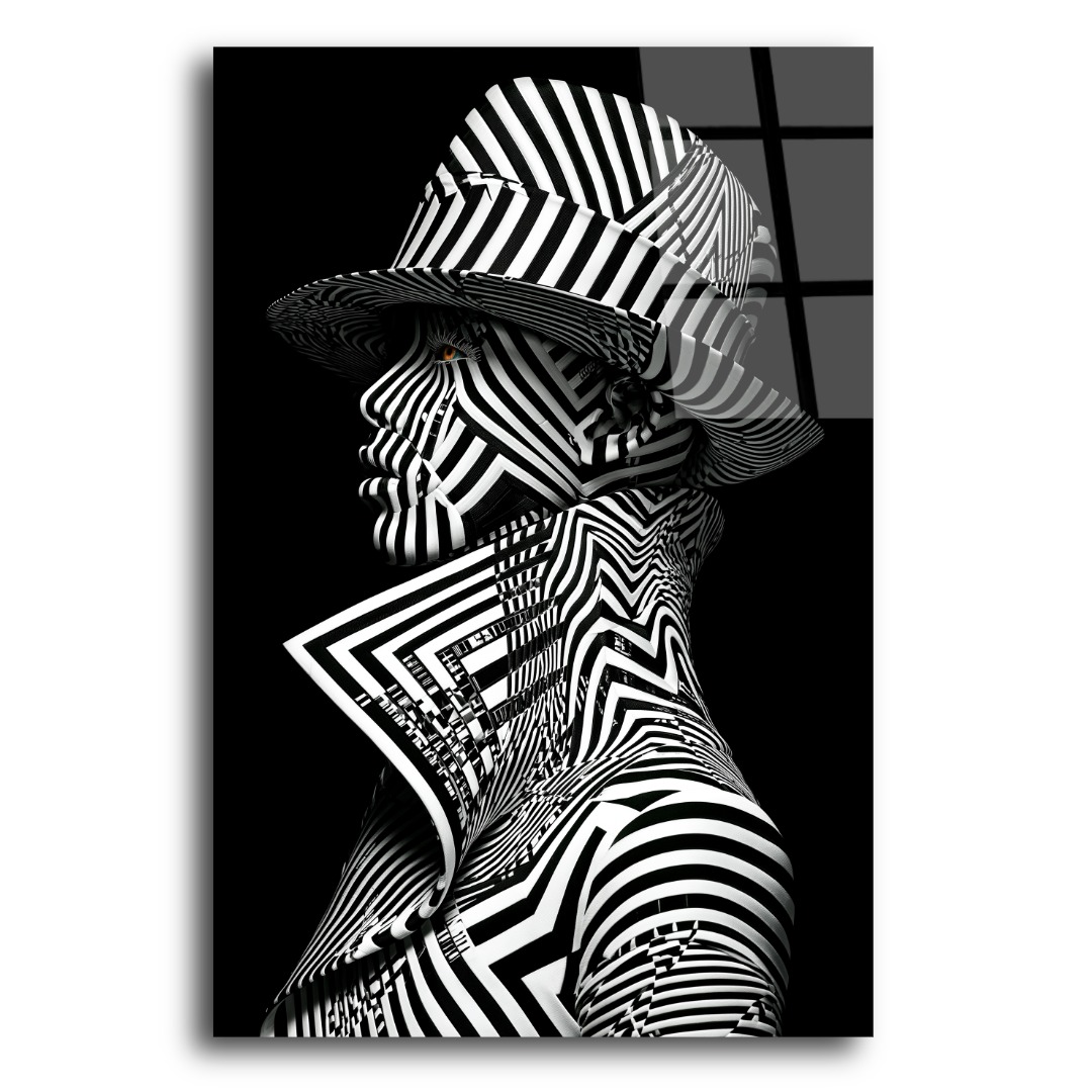 Op Art Figür Cam Tablo TL132 3