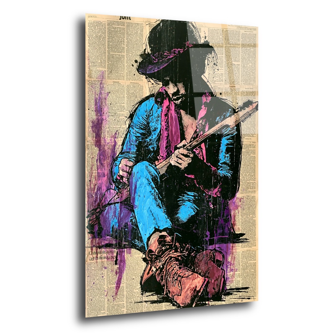 Vintage Jimi Hendrix Cam Tablo TL129 2