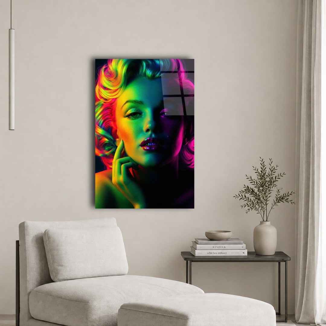 Neon Marilyn Monroe Cam Tablo TL137