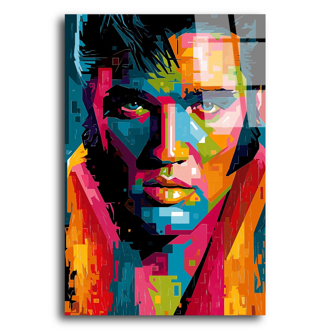 Pop Art Renkli Elvis Cam Tablo TL133 3